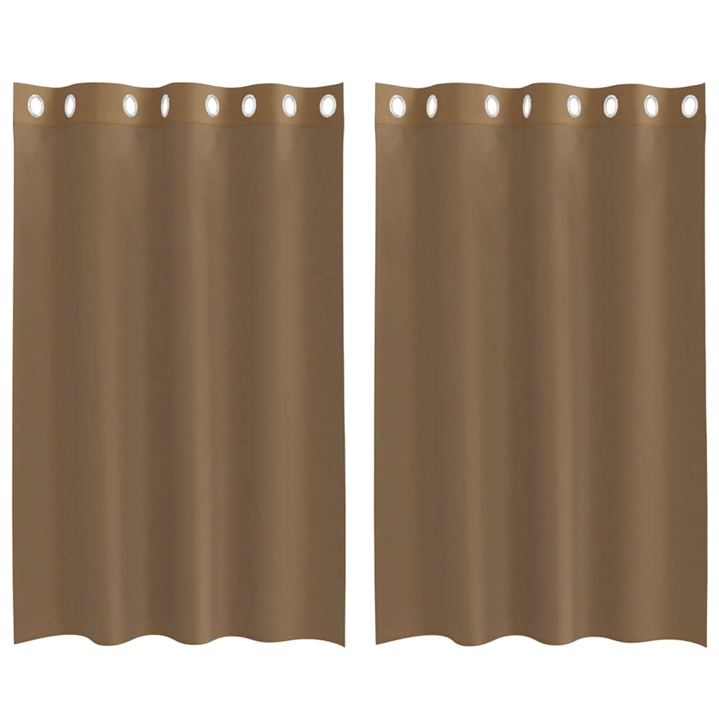 Tende Vidaxl voile con occhielli 2 pz marrone chiaro