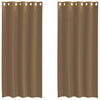 Tende Vidaxl voile con occhielli 2 pz marrone chiaro