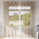 Tende Vidaxl voile con occhielli 2 pz marrone chiaro