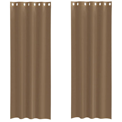 Tende Vidaxl voile con occhielli 2 pz marrone chiaro