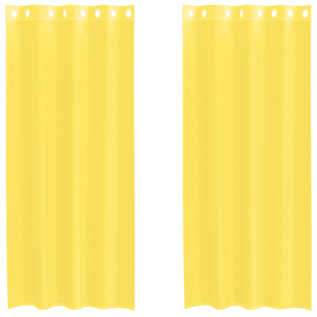 Tende Vidaxl voile con occhielli 2 pz gialle