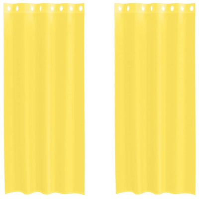 Tende Vidaxl voile con occhielli 2 pz gialle