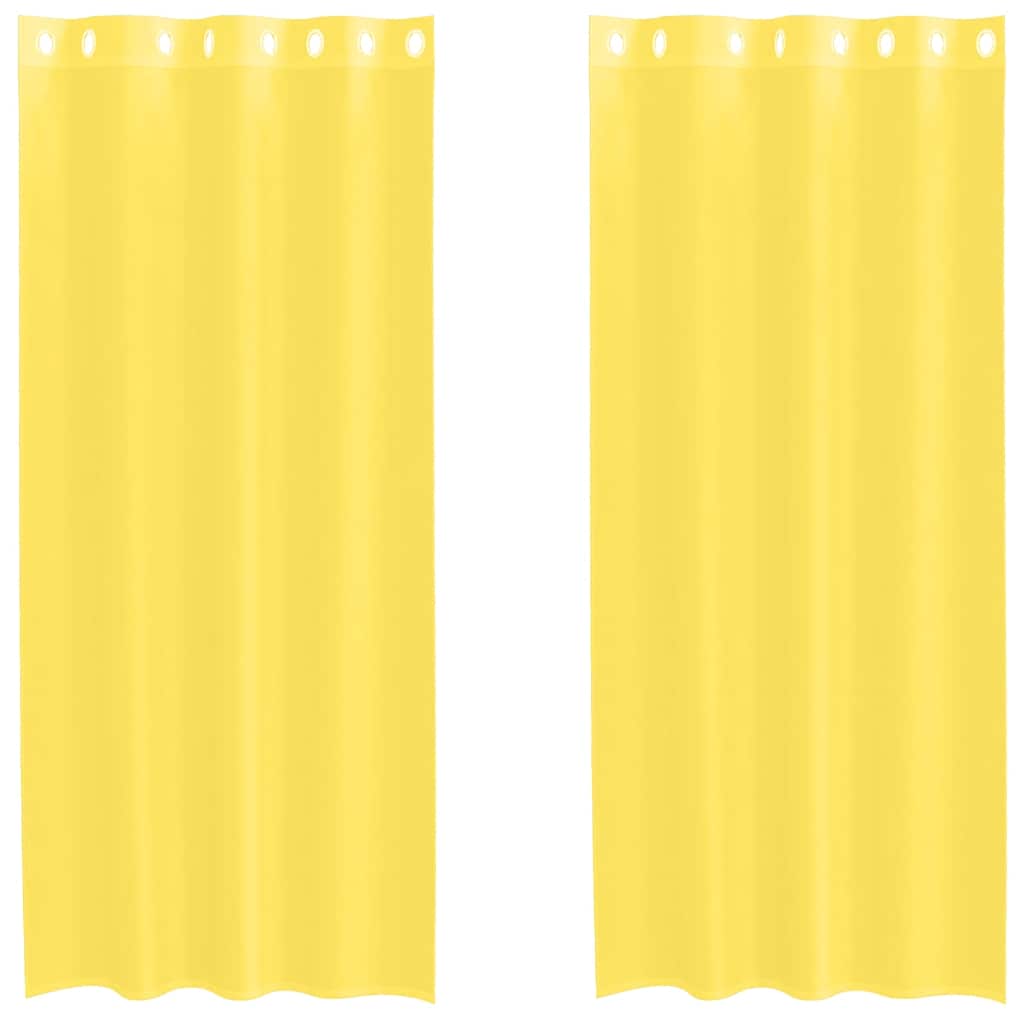 Tende Vidaxl voile con occhielli 2 pz gialle