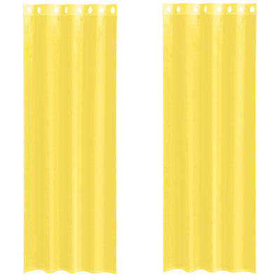 Tende Vidaxl voile con occhielli 2 pz gialle