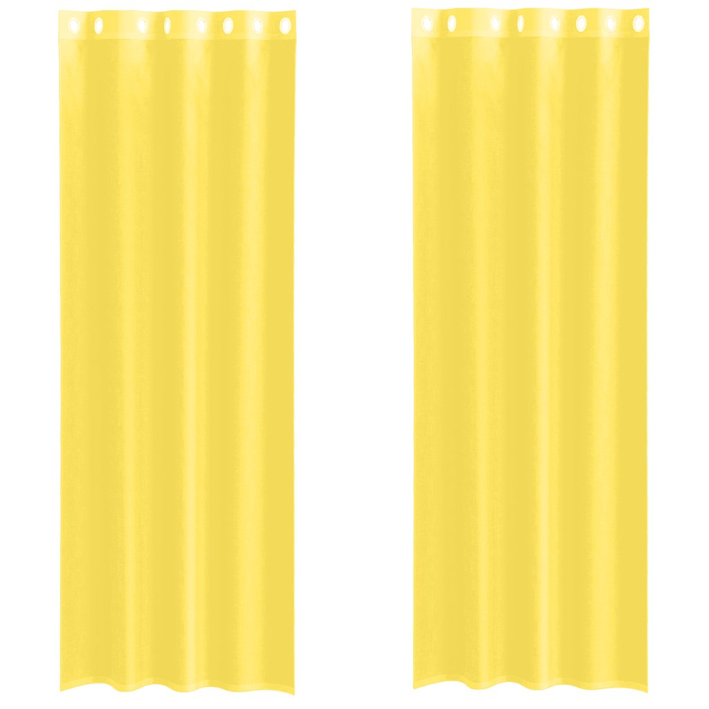 Tende Vidaxl voile con occhielli 2 pz gialle
