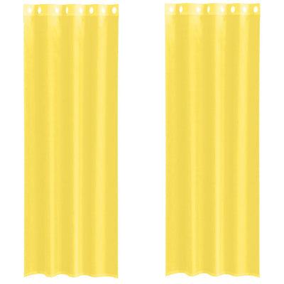 Tende Vidaxl voile con occhielli 2 pz gialle