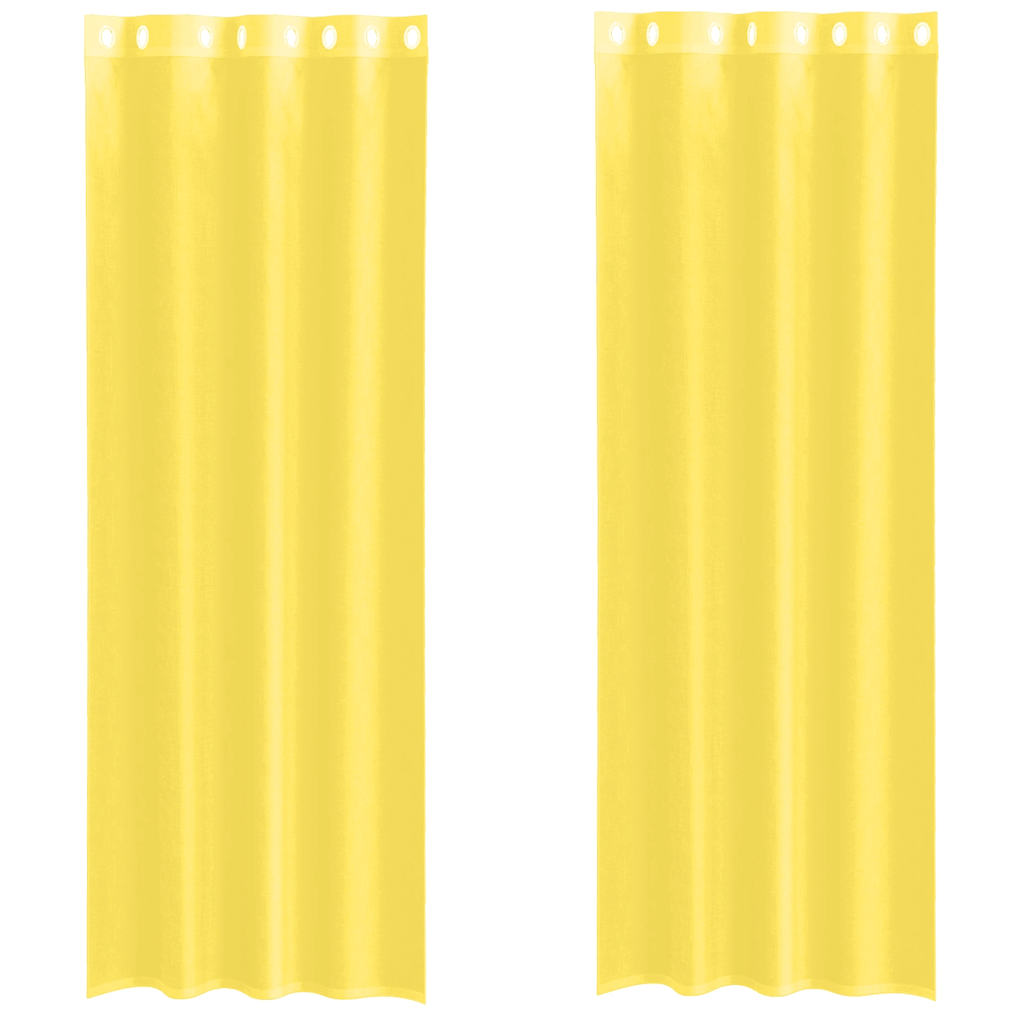 Tende Vidaxl voile con occhielli 2 pz gialle