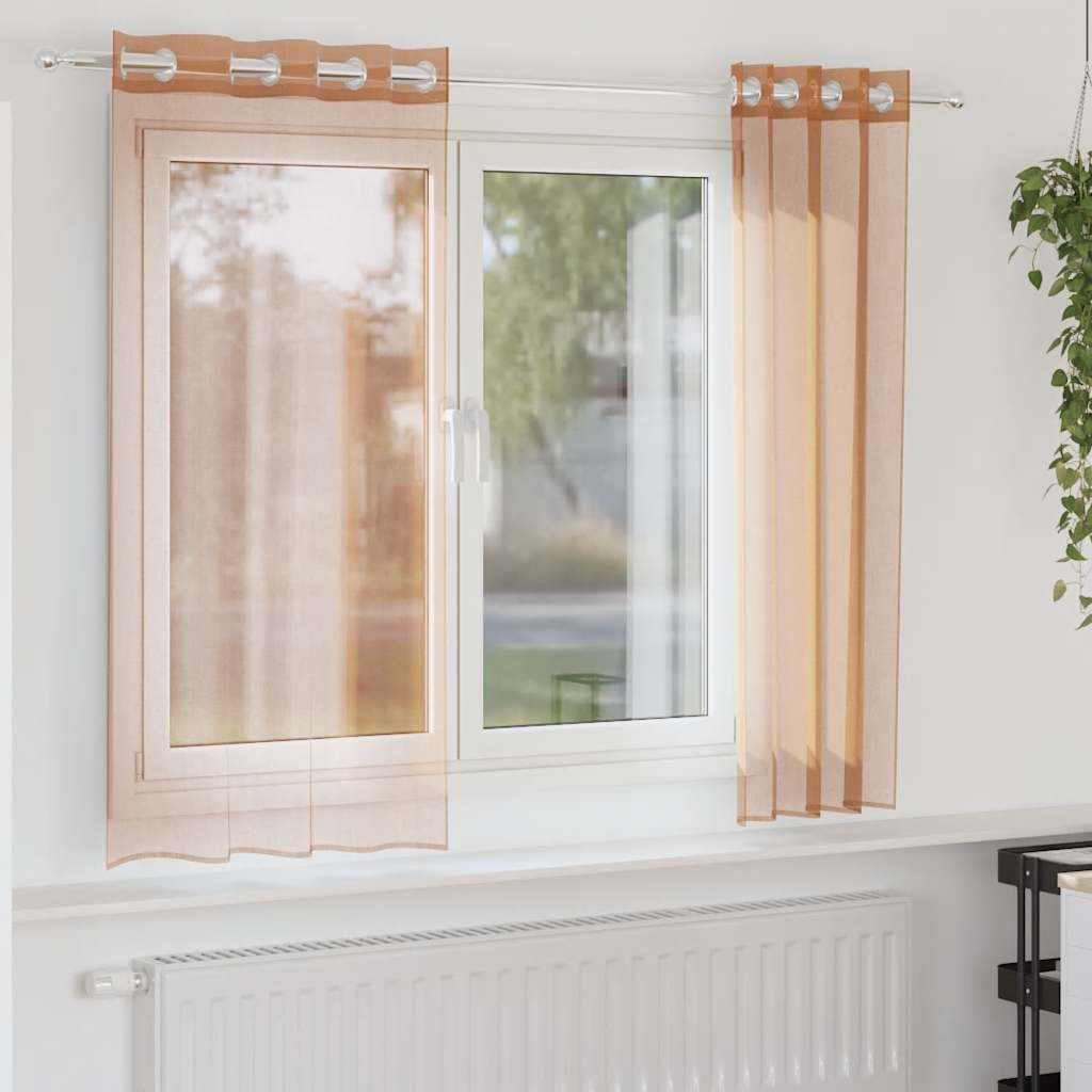 Vidaxl tende voile con occhielli 2 pz terracotta