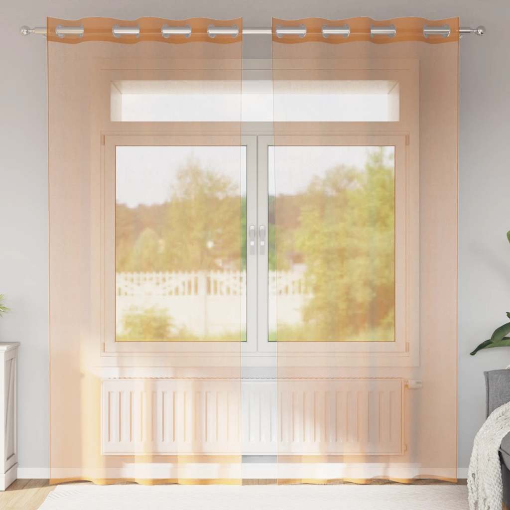Vidaxl tende voile con occhielli 2 pz terracotta
