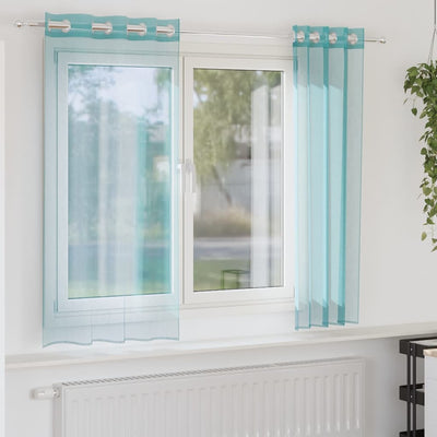 Vidaxl tende voile con occhielli 2 pz turchese