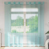 Vidaxl cortinas voile con ojales 2 piezas turquesa