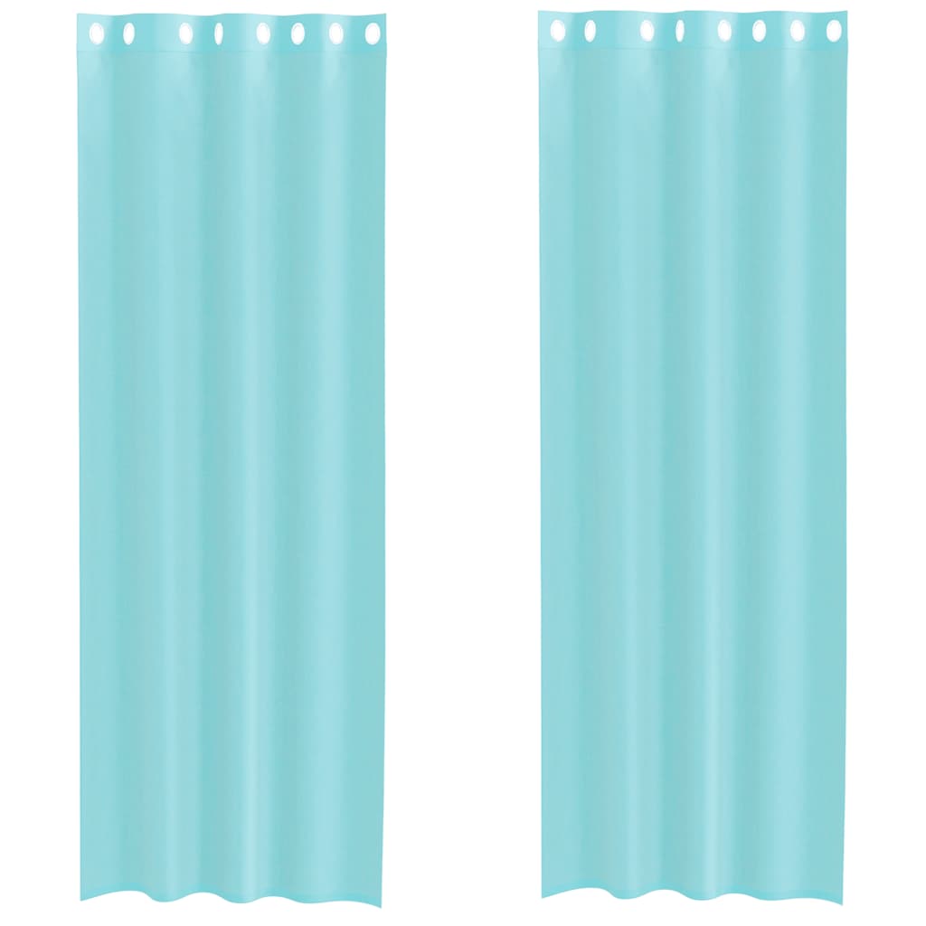 Vidaxl tende voile con occhielli 2 pz turchese