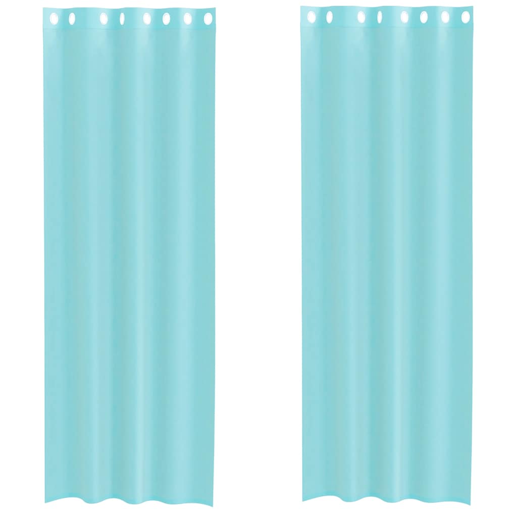 Vidaxl tende voile con occhielli 2 pz turchese