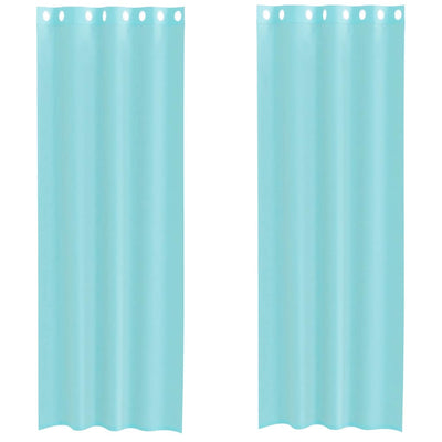 Vidaxl tende voile con occhielli 2 pz turchese