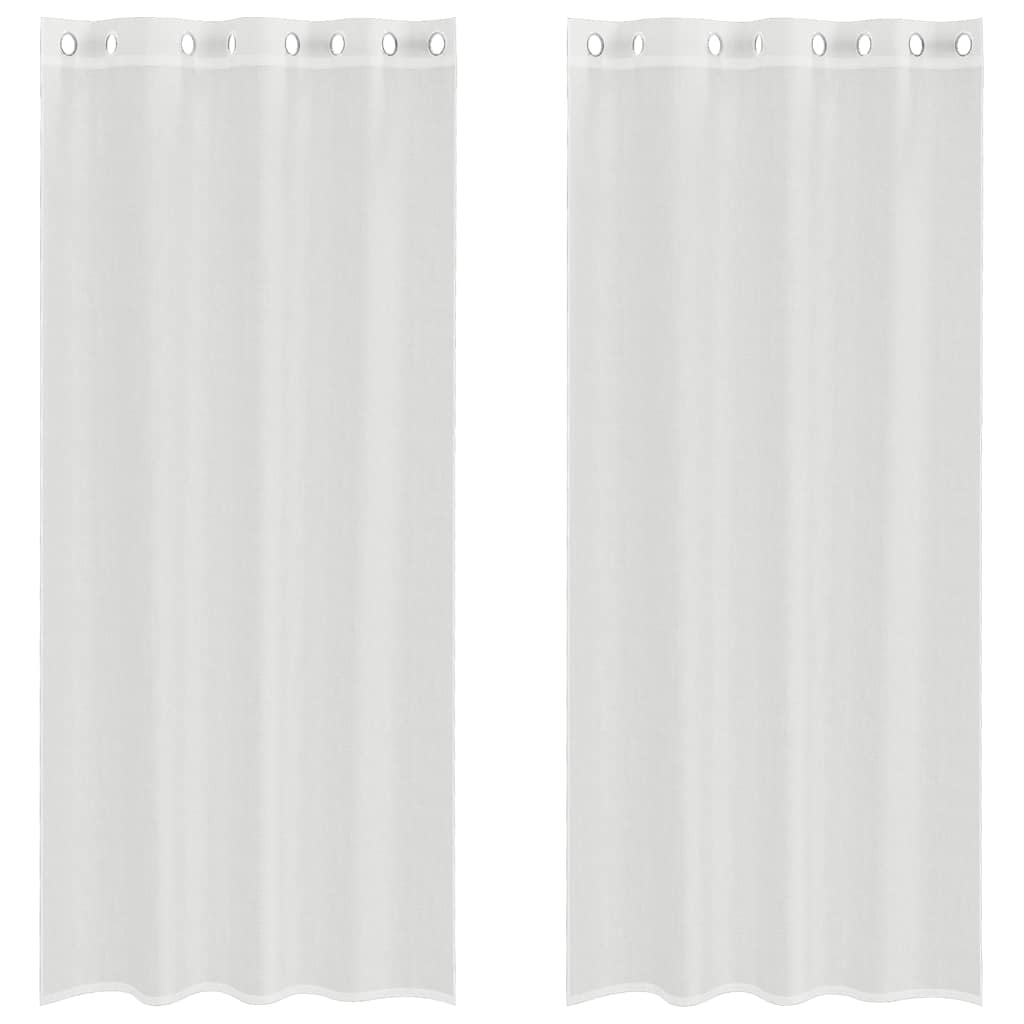Tende Vidaxl voile con occhielli 2 pz bianco