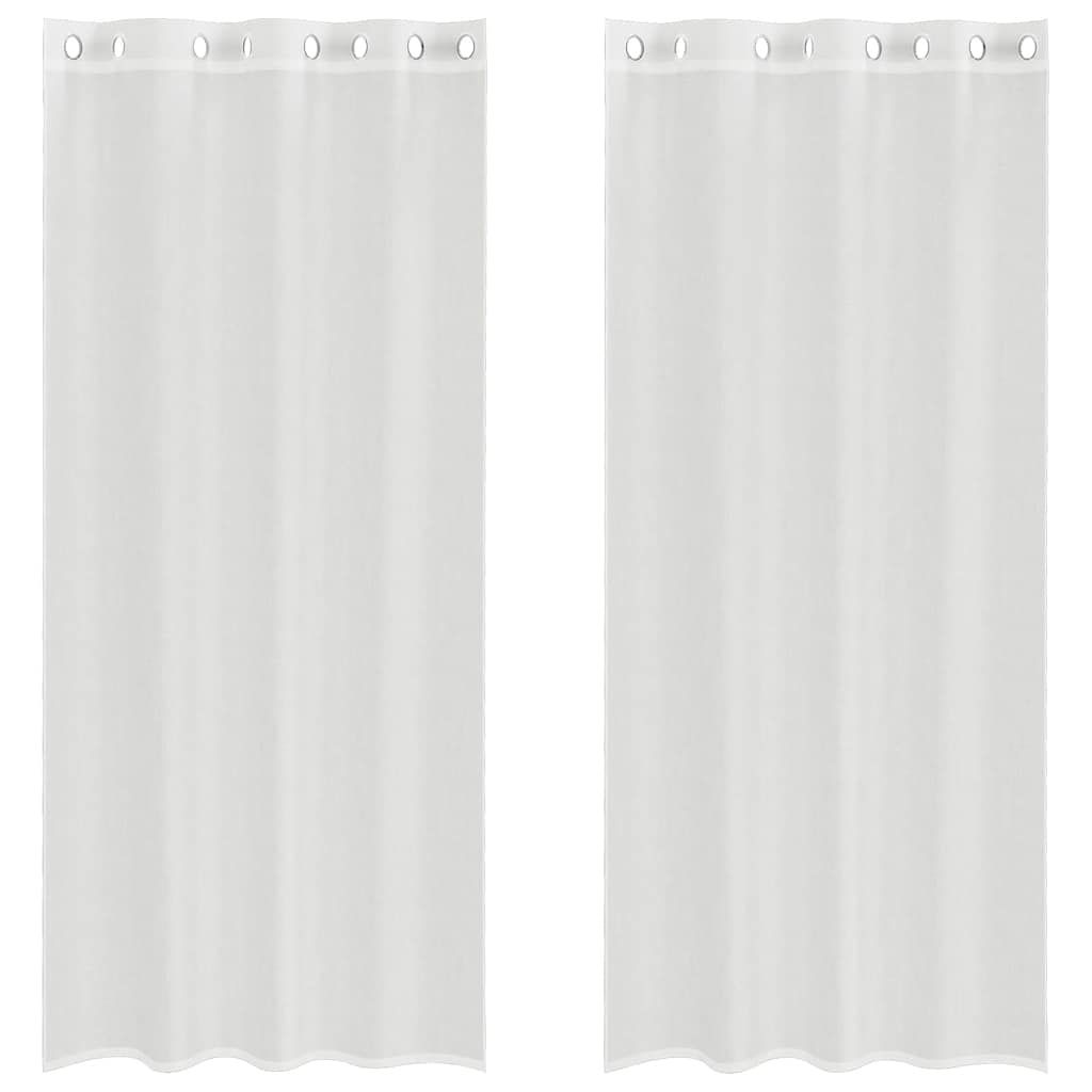 Tende Vidaxl voile con occhielli 2 pz bianco