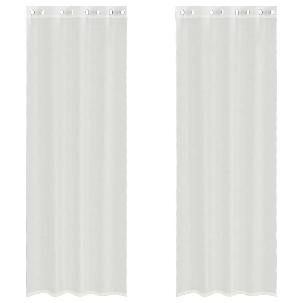 Tende Vidaxl voile con occhielli 2 pz bianco