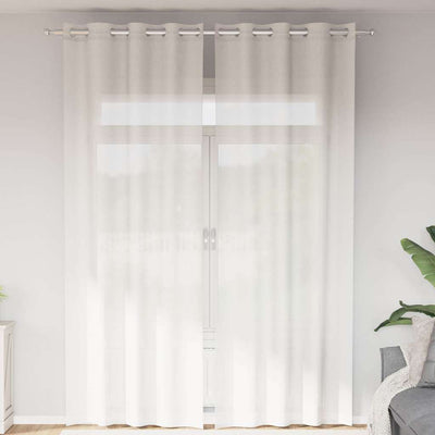 Tende Vidaxl voile con occhielli 2 pz bianco
