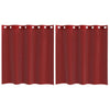 Vidaxx cortinas voile con ojales 2 piezas rojo vino