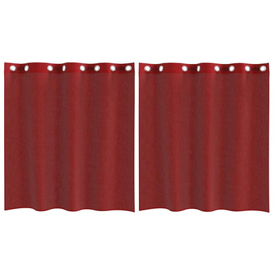 Tende Vidaxx in voile con occhielli 2 pezzi rosso vino