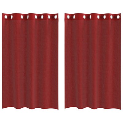 Tende Vidaxx in voile con occhielli 2 pezzi rosso vino