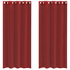 Vidaxx cortinas voile con ojales 2 piezas rojo vino