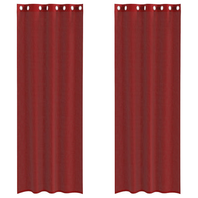 Tende Vidaxx in voile con occhielli 2 pezzi rosso vino