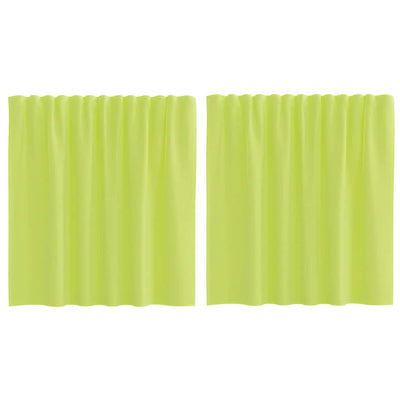 Vidaxl tende in voile con tasche per aste 2 pz verde mela