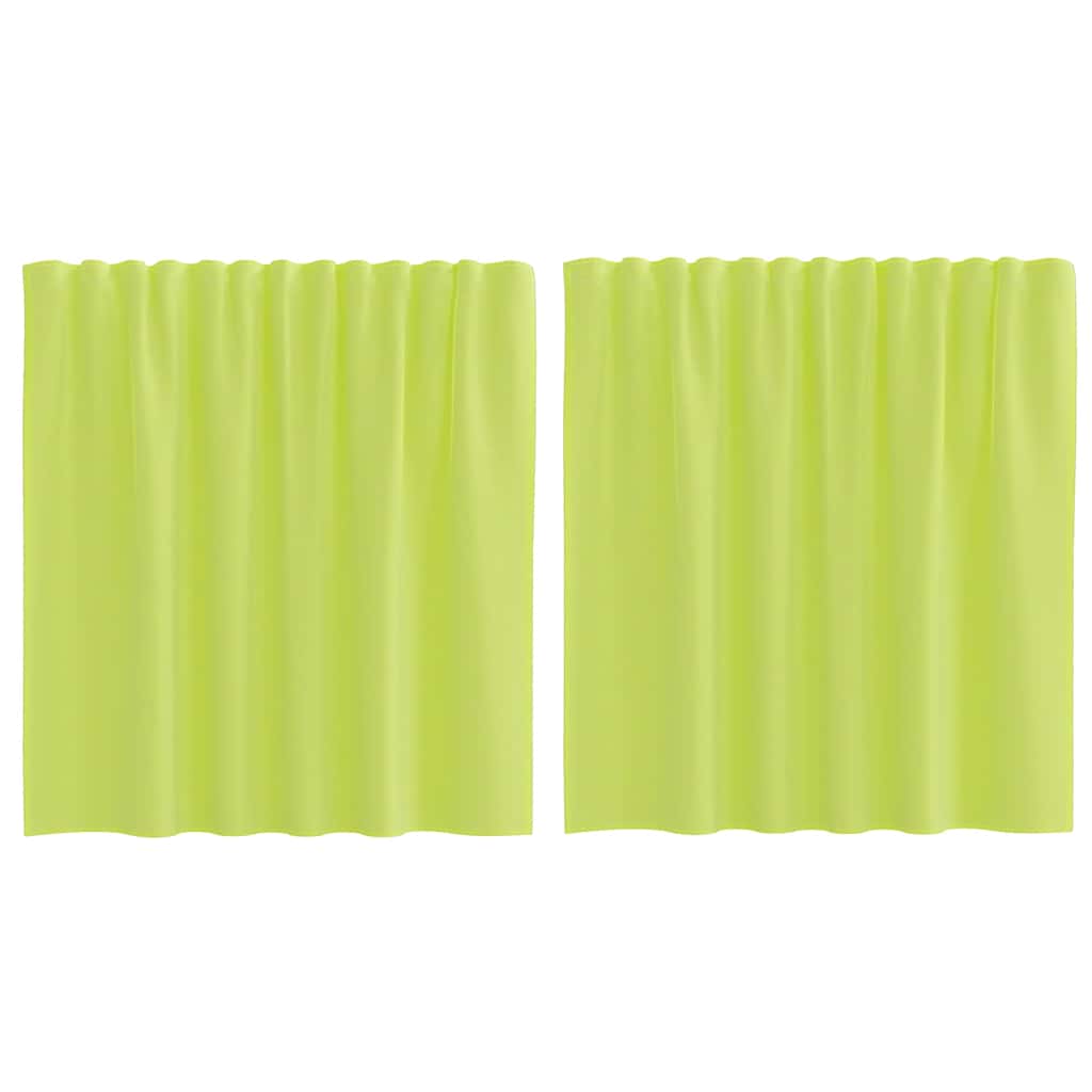 Vidaxl tende in voile con tasche per aste 2 pz verde mela