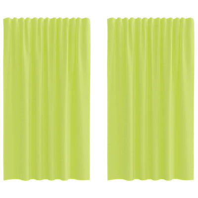 Vidaxl tende in voile con tasche per aste 2 pz verde mela