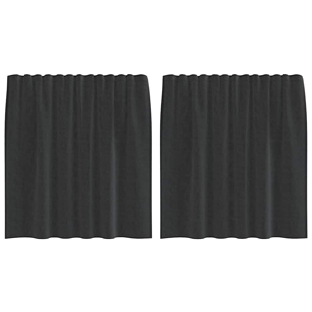 Tende Vidaxl voile con tasche per aste 2 pz nere