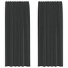 Tende Vidaxl voile con tasche per aste 2 pz nere