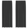 Tende Vidaxl voile con tasche per aste 2 pz nere