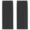 Tende Vidaxl voile con tasche per aste 2 pz nere