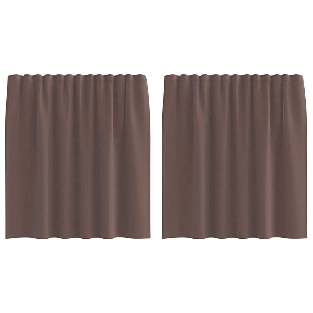 Tende Vidaxl voile con tasche per aste 2 pz marrone