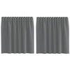 Vidaxl tende in voile con tasche per aste 2 pz grigio scuro