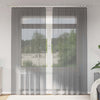Vidaxl tende in voile con tasche per aste 2 pz grigio scuro
