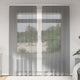 Vidaxl cortinas gasa con bolsillos para varillas 2 piezas gris oscuro