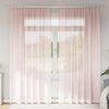 Vidaxl cortinas voile con bolsillos para varillas 2 piezas rosa claro