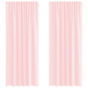 Vidaxl tende in voile con tasche per aste 2 pz rosa chiaro