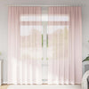 Vidaxl tende in voile con tasche per aste 2 pz rosa chiaro