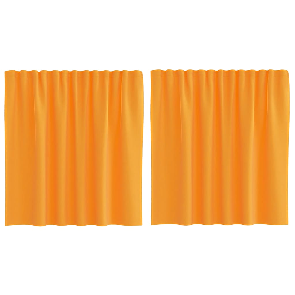 Vidaxl tende in voile con tasche per aste 2 pz arancione