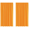 Vidaxl tende in voile con tasche per aste 2 pz arancione