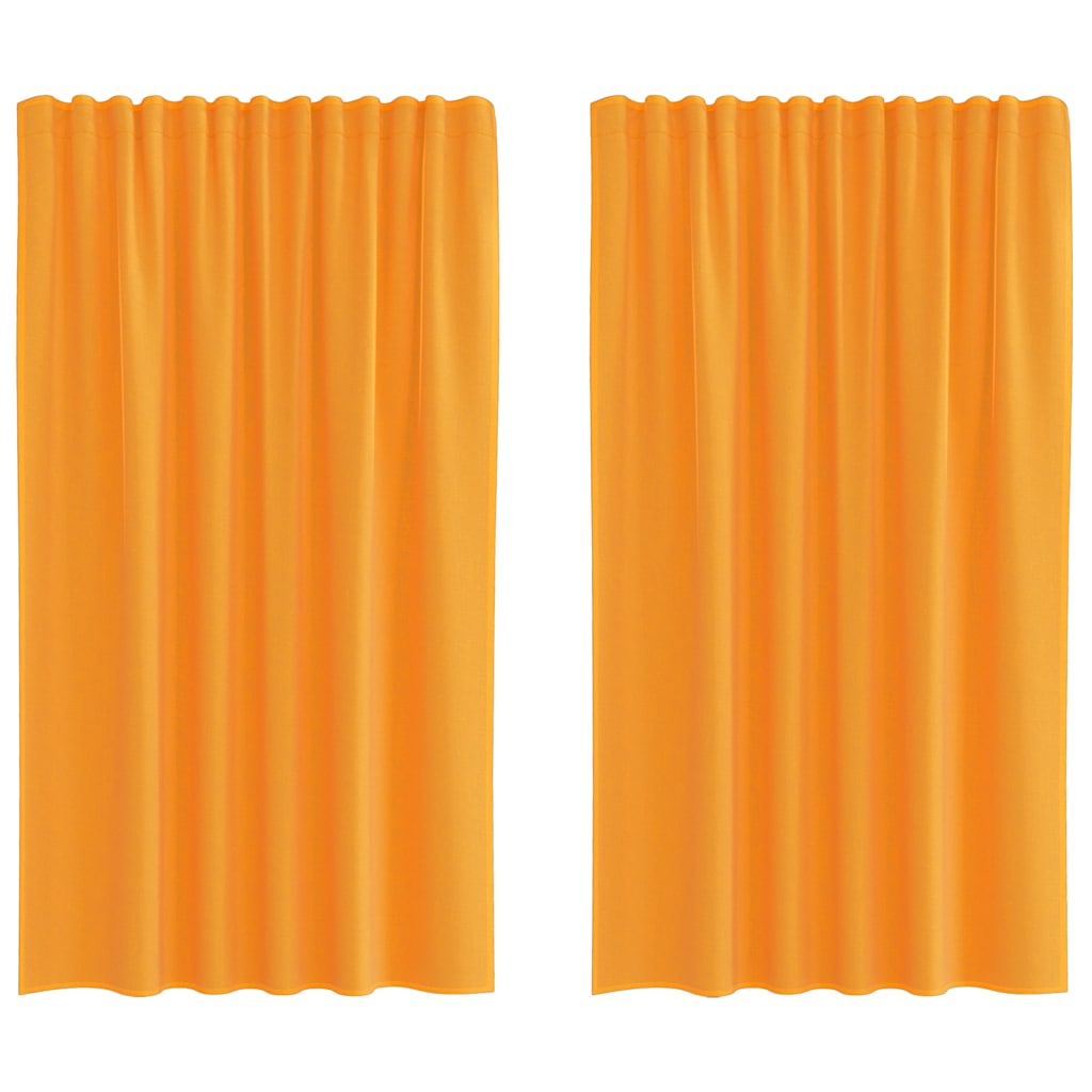 Vidaxl tende in voile con tasche per aste 2 pz arancione