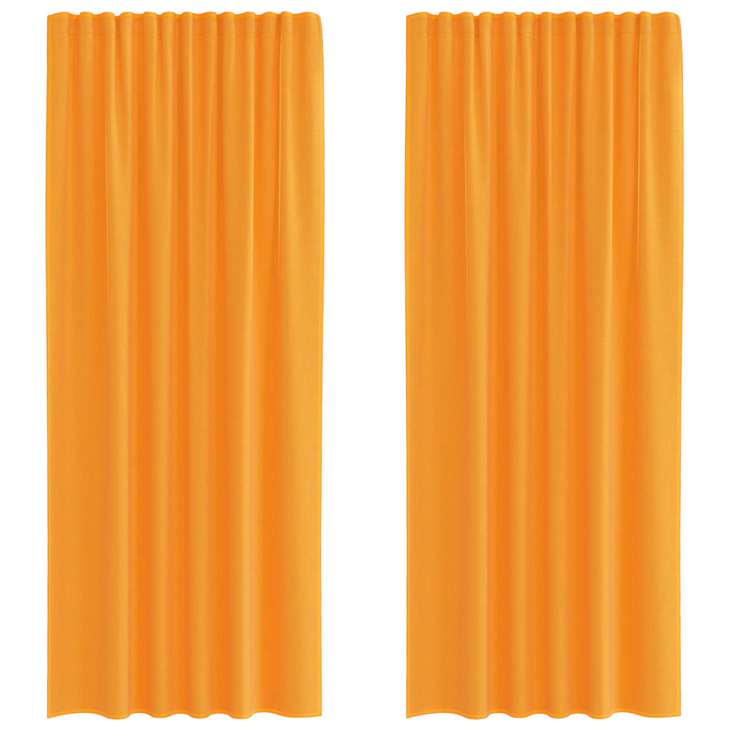 Vidaxl tende in voile con tasche per aste 2 pz arancione