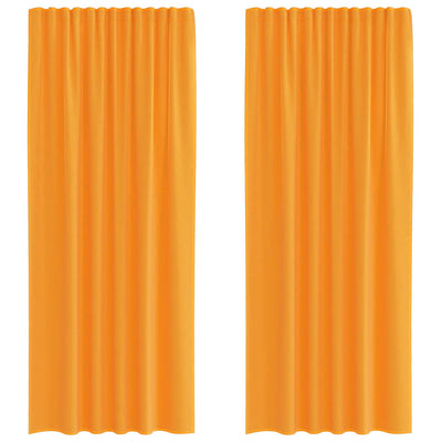 Vidaxl gordijnen voile met roedezakken 2 st oranje