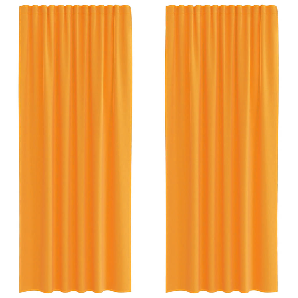 Vidaxl gordijnen voile met roedezakken 2 st oranje