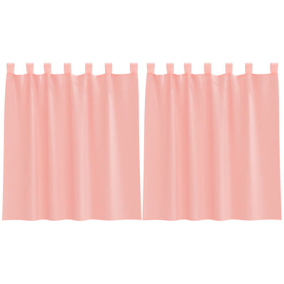 Vidaxl gordijnen voile met roedezakken 2 st roze