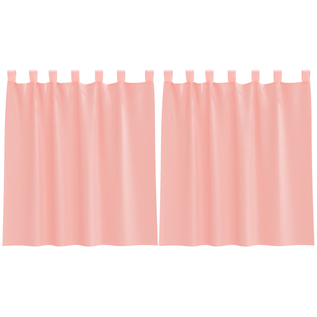 Vidaxl tende in voile con tasche per aste 2 pz rosa