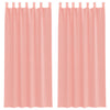 Vidaxl tende in voile con tasche per aste 2 pz rosa